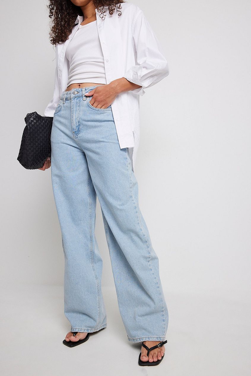 Organic Extra Wide Leg Denim For Womens - PRINDA - Jeans -