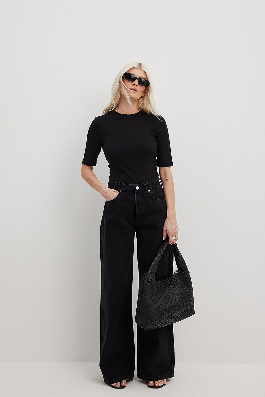 Organic Extra Wide Leg Denim For Womens - PRINDA - Jeans -