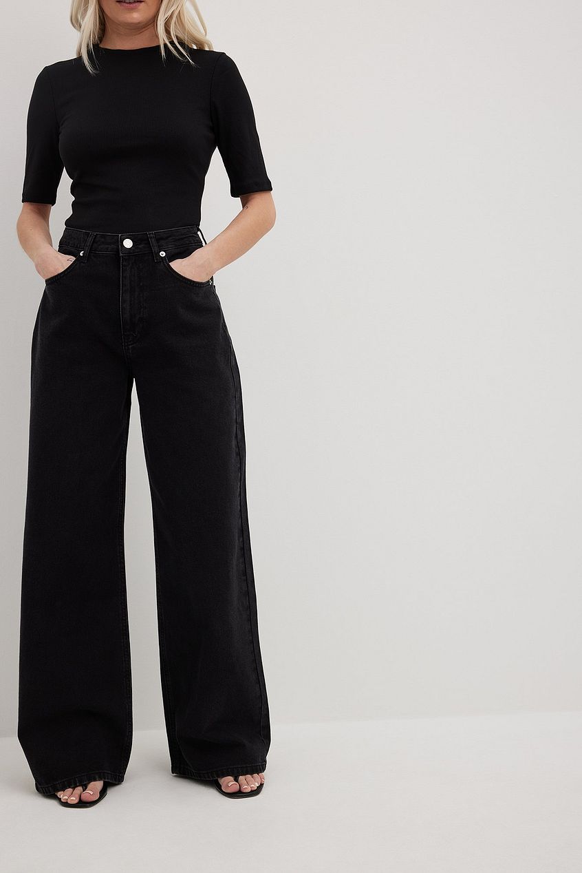 Organic Extra Wide Leg Denim For Womens - PRINDA - Jeans -