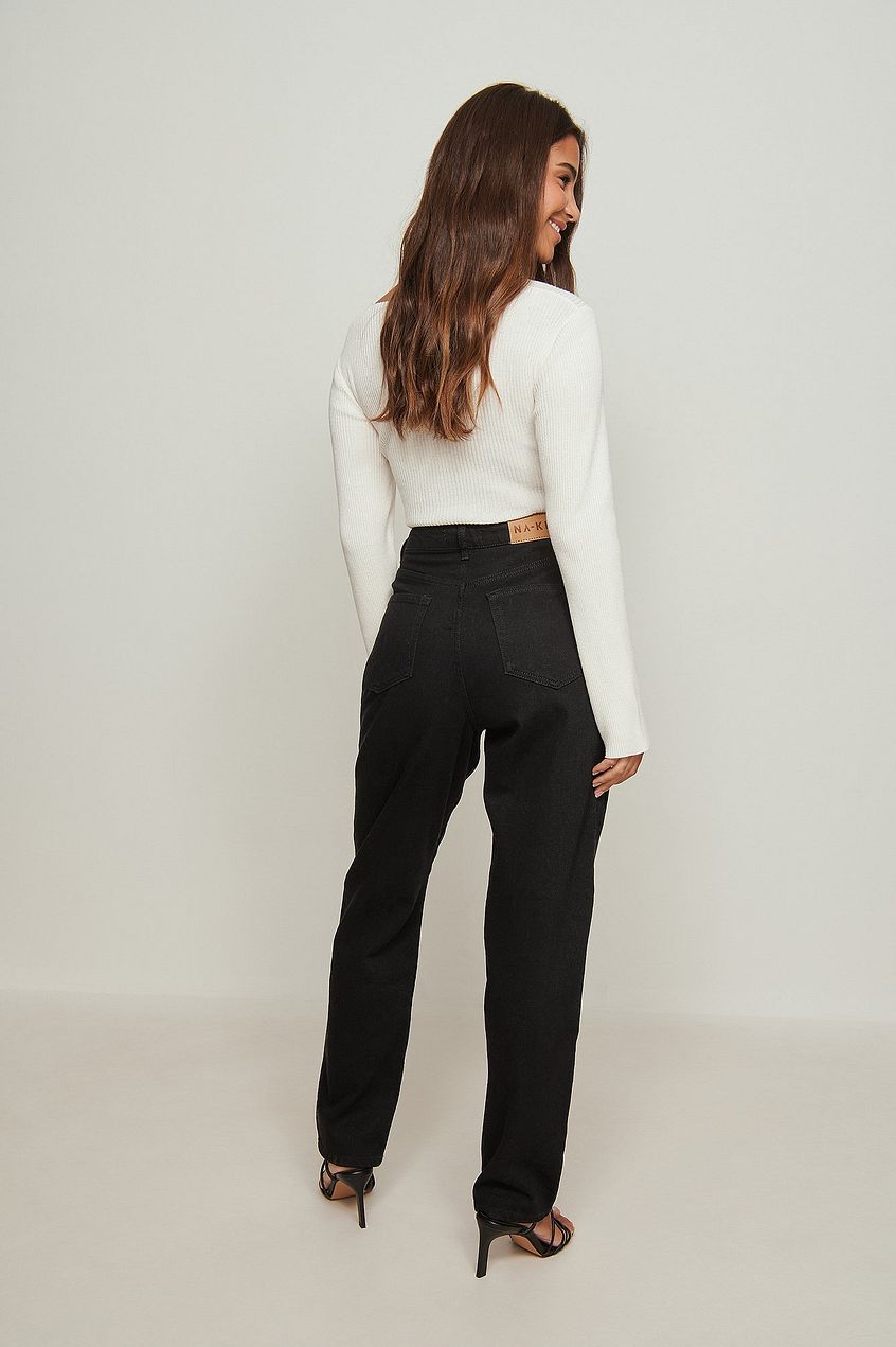 Organic High Waist Jeans For Womens - PRINDA - Jeans -