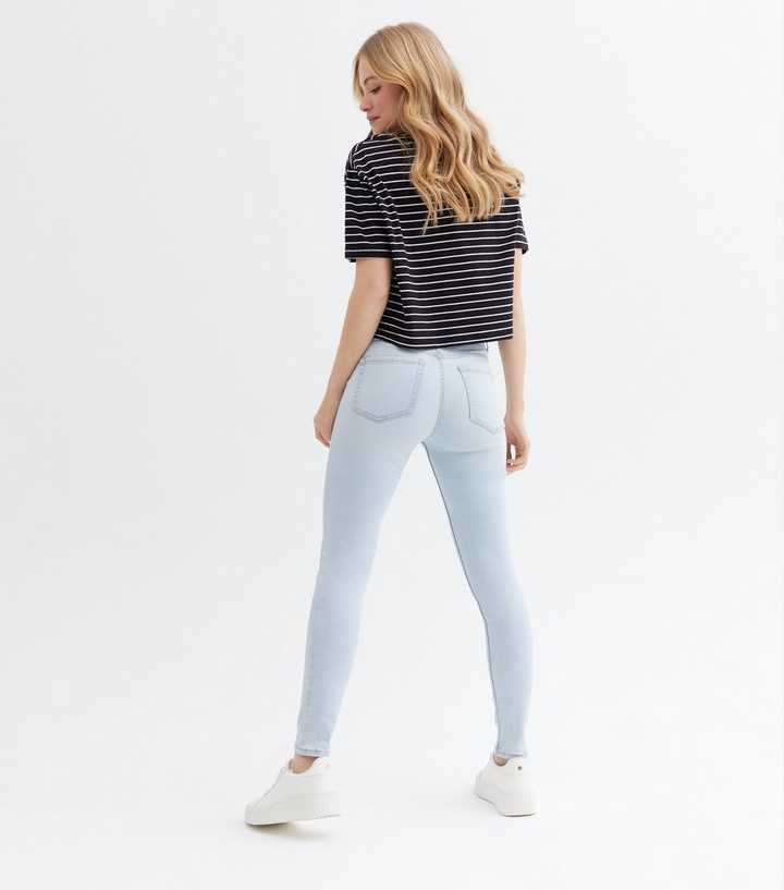Pale Blue High Waist Ashleigh Skinny Jeans - PRINDA - Jeans -