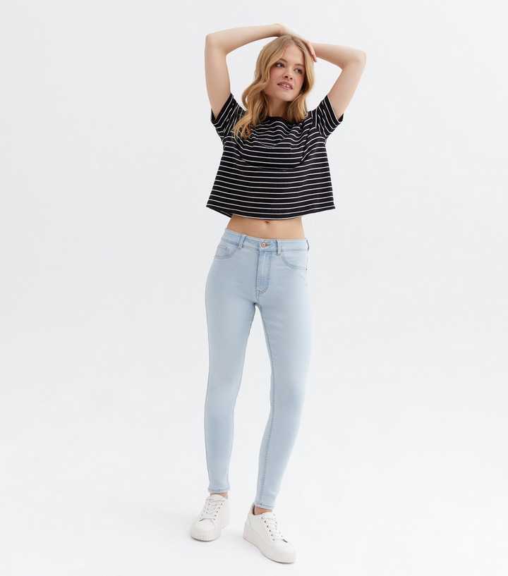 Pale Blue High Waist Ashleigh Skinny Jeans - PRINDA - Jeans -