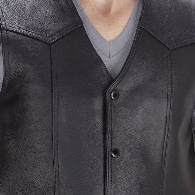 PRINDA Raider Leather Motorcycle Vest for Men