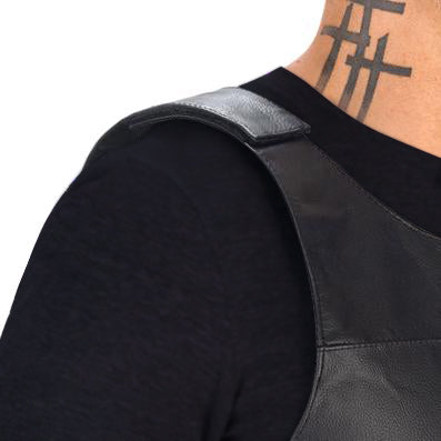 PRINDA Revolver Genuine Leather Motorcycle Vest for Men