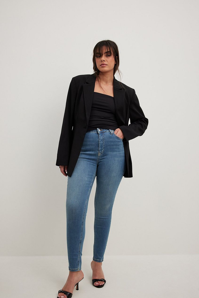 Skinny High Waist Stretch Jeans For Womens - PRINDA - Jeans -