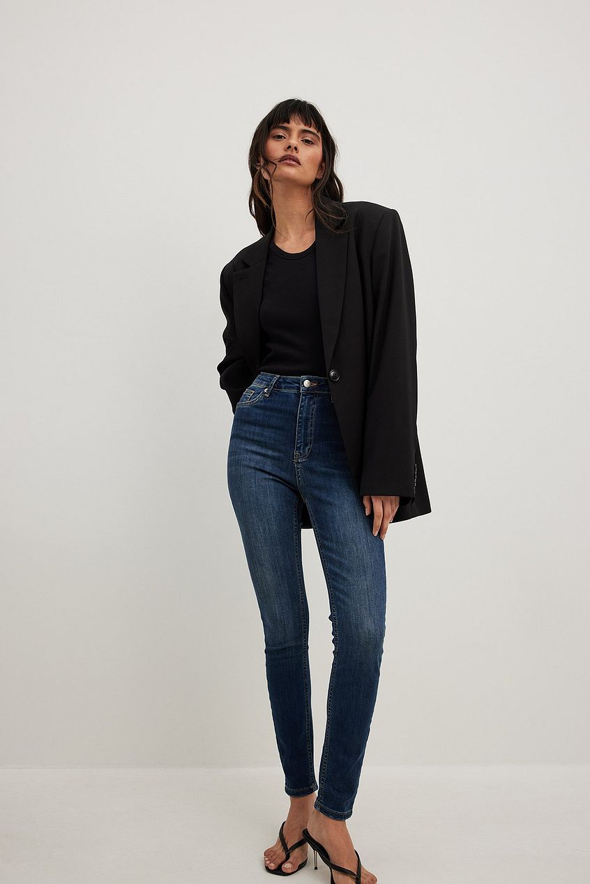 Skinny High Waist Stretch Jeans For Womens - PRINDA - Jeans -