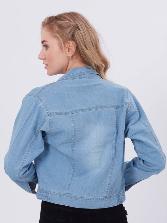 Blum Denim Lightweight Crop Denim Jacket By PRINDA