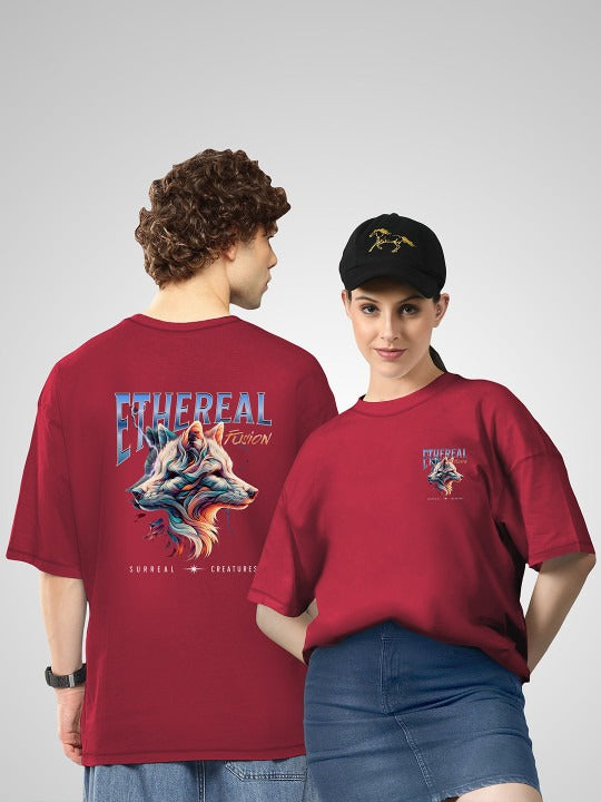 Unisex Twistform Twinny Zone Pack of 2 EWolf Printed Cotton Oversized T-Shirts – Premium Streetwear in Pakistan | PRINDA