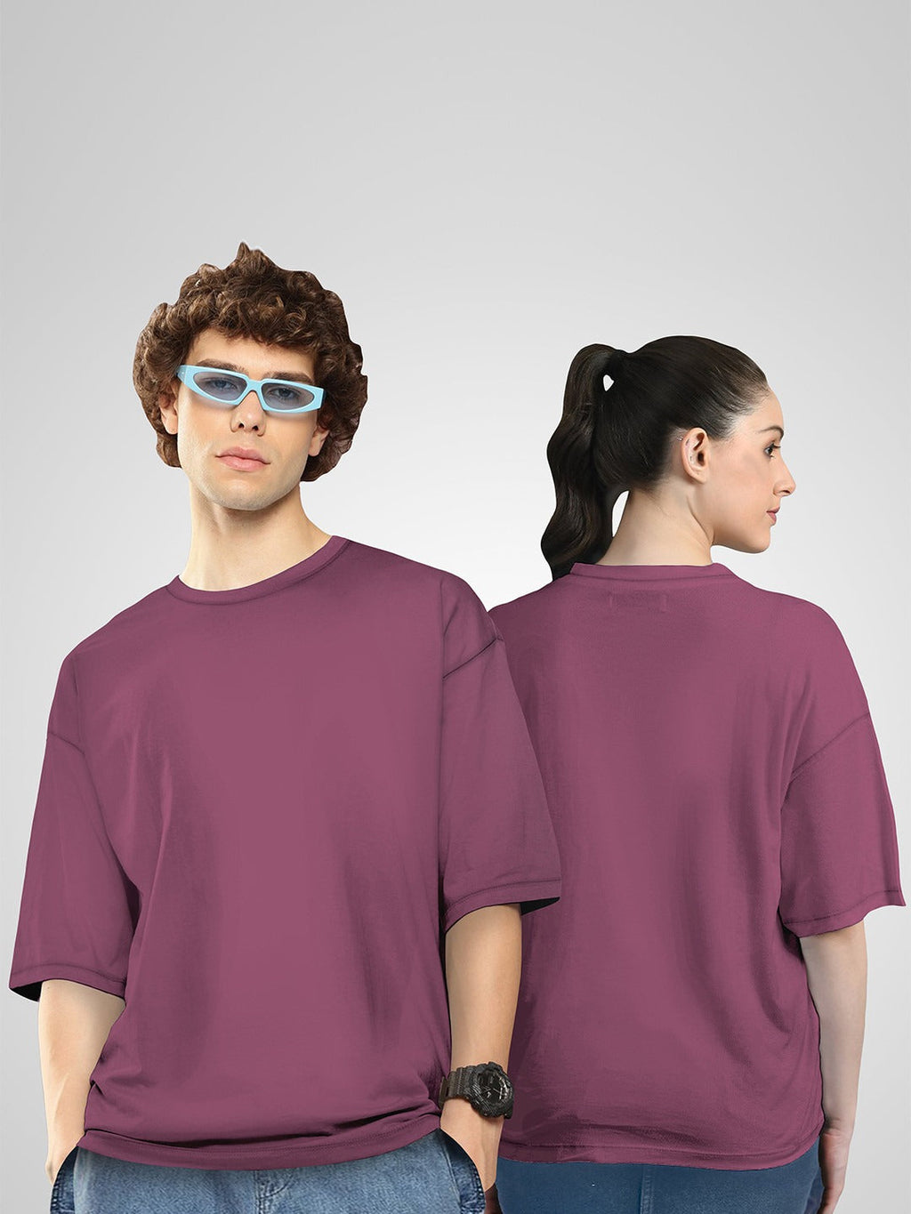 Unisex Twistform Twinny Zone Pack of 2 Solid Cotton Oversized T-Shirts – Premium Casual Wear in Pakistan | PRINDA