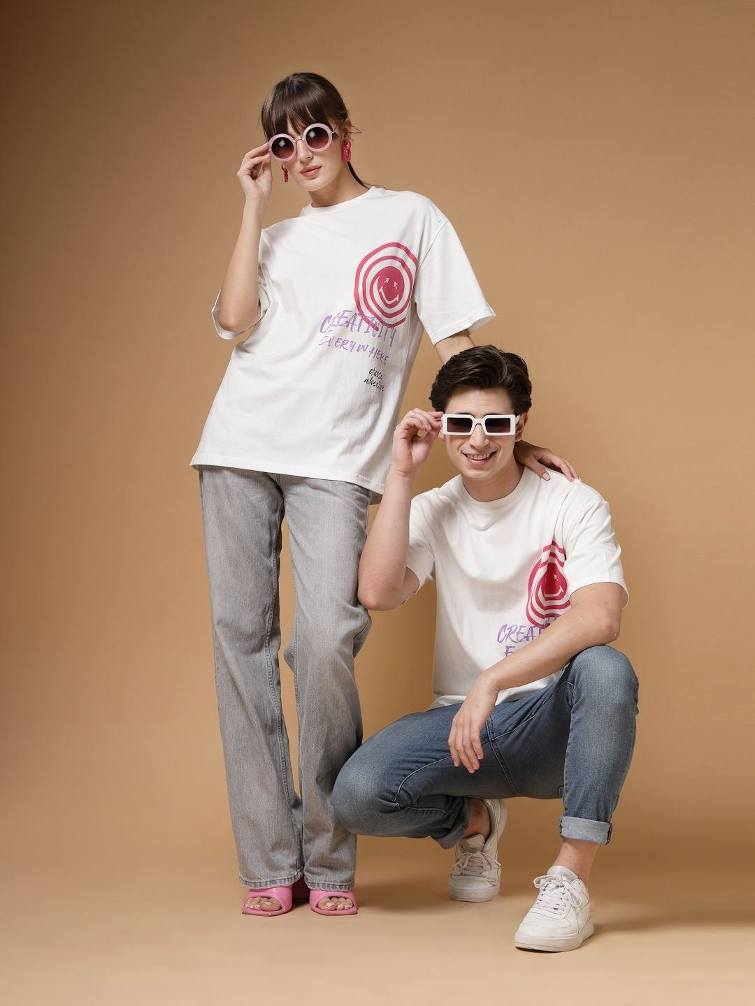 Unisex Typography Printed Oversized T-Shirt – Trendy Cotton Streetwear in Pakistan | PRINDA