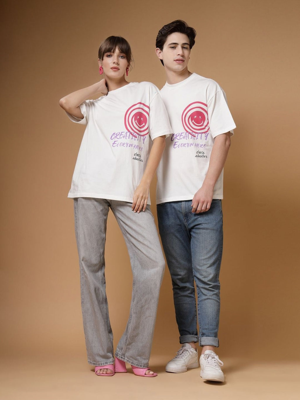 Unisex Typography Printed Oversized T-Shirt – Trendy Cotton Streetwear in Pakistan | PRINDA