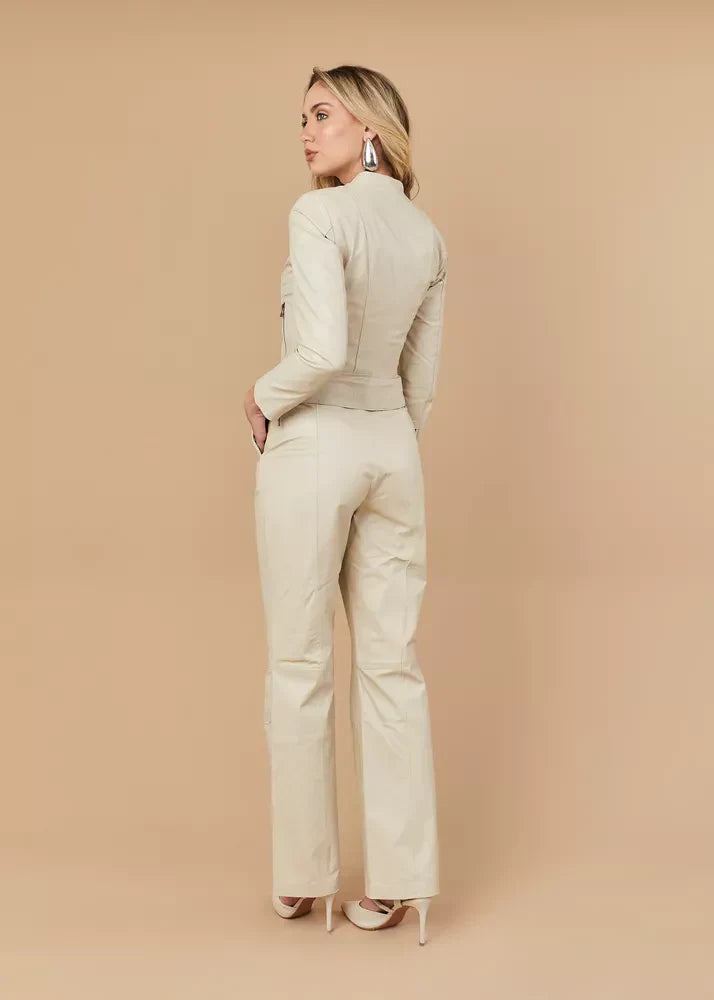 Off-White PRINDA Women's Genuine Leather Jacket