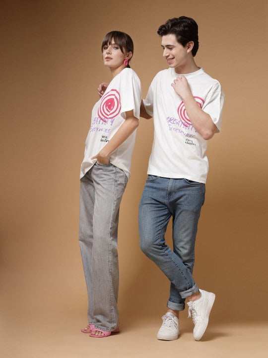 Unisex Typography Printed Oversized T-Shirt – Trendy Cotton Streetwear in Pakistan | PRINDA