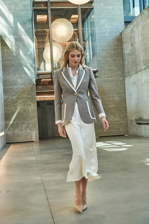 PRINDA One-Buttoned Camel Blazer for Women