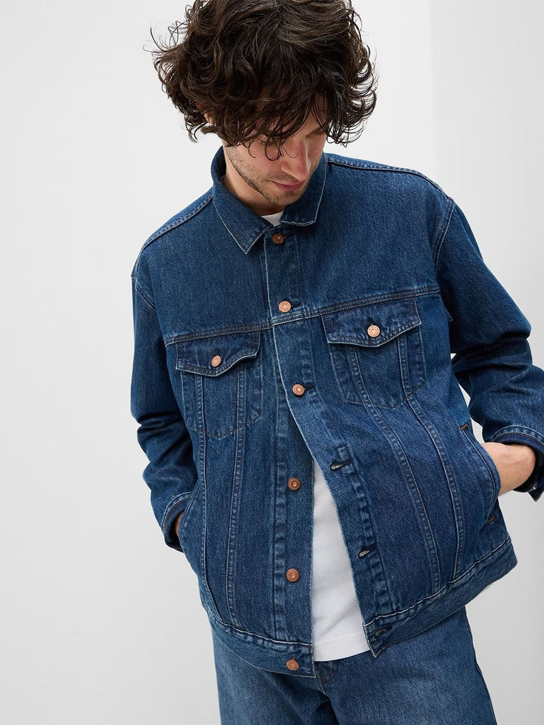 Men Solid Denim Jacket – Stylish, Breathable Outerwear for Pakistan | PARINDA