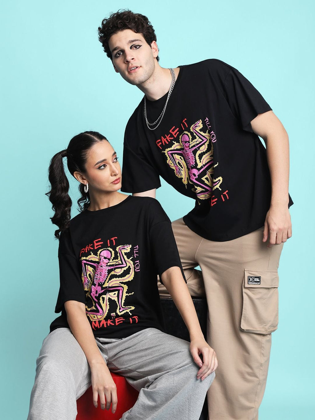 Men Halloween Graphic Print Round Neck Cotton T-Shirt – Stylish Festive Outfit in Pakistan | PRINDA