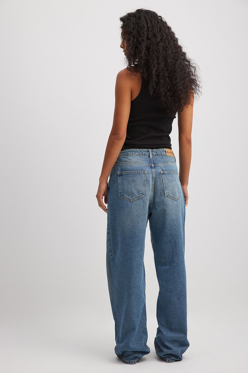 Women Loose Low Waist Long Jeans – Relaxed Baggy Fit, Low-Rise Comfort Denim for Pakistan | PRINDA