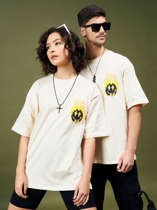 Unisex Typography Printed Pockets Boxy T-shirt – Trendy Streetwear in Pakistan | PRINDA