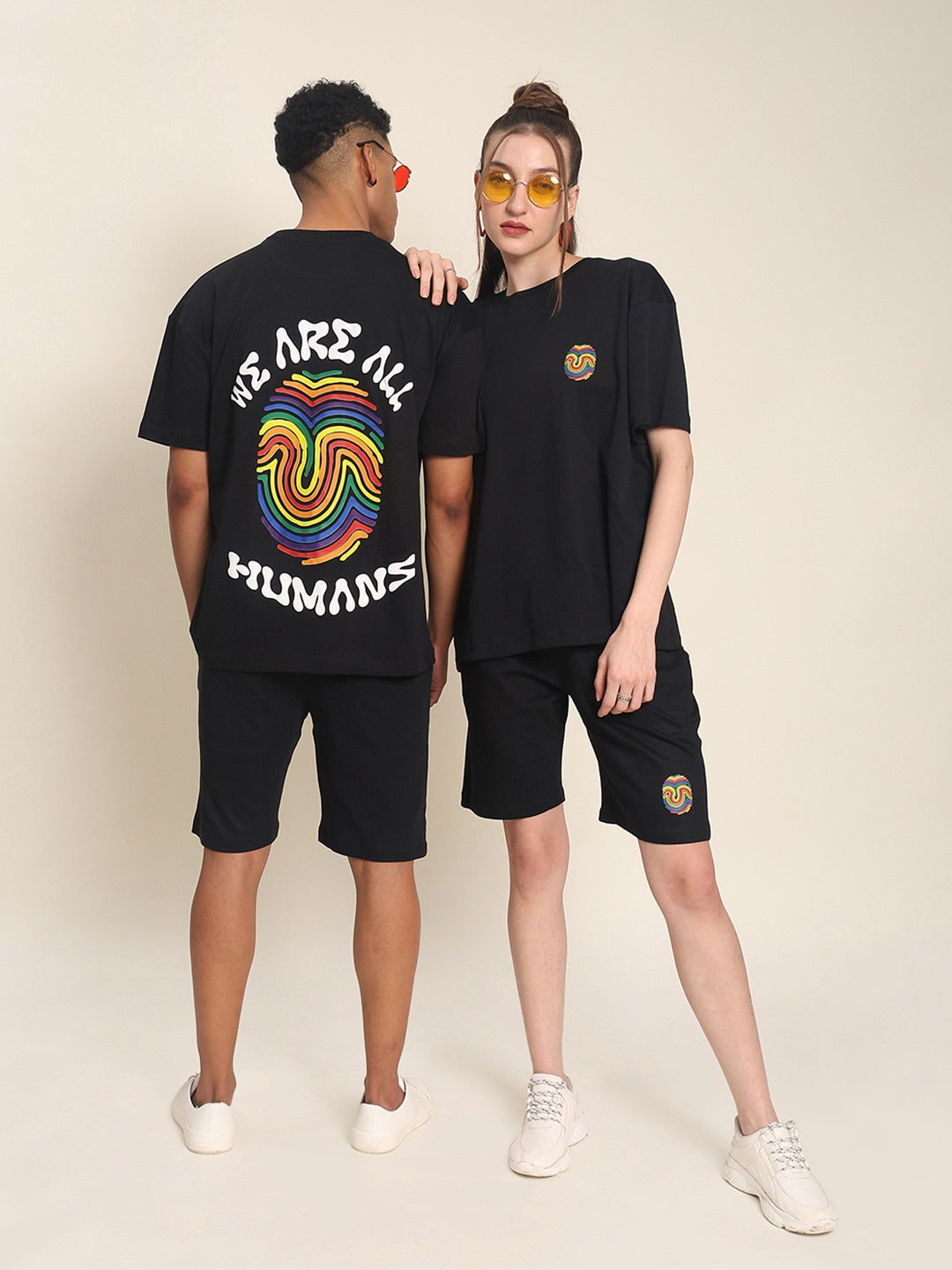 Unisex Pride We Are All Humans Oversized T-shirt – Equality & Streetwear Fashion in Pakistan | PRINDA