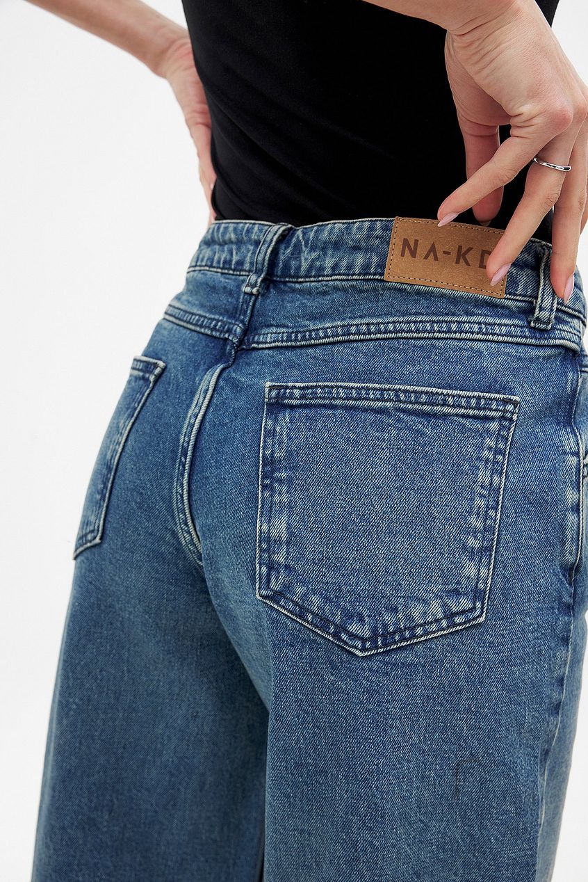 Women Low Waist Wide Leg Jeans with Seam Details – Trendy Low-Rise Baggy Denim, Structured Seams for Shape | PRINDA