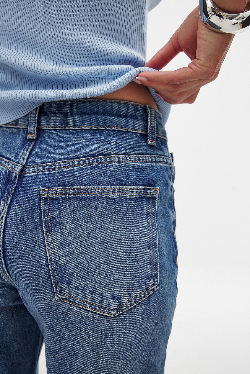 Women Mid Waist Straight Jeans – Classic Straight-Leg Denim for Daily Style in Pakistan | PRINDA