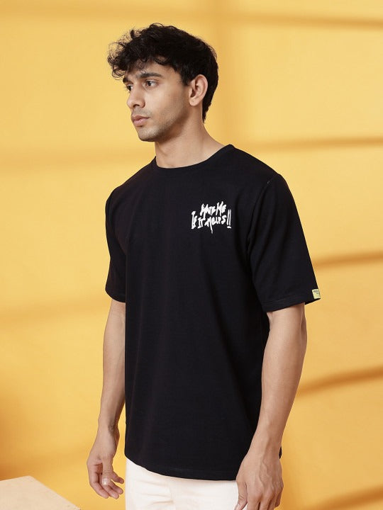 Unisex Typography Printed Round Neck Cotton Oversized T-Shirt – Trendy Streetwear in Pakistan | PRINDA