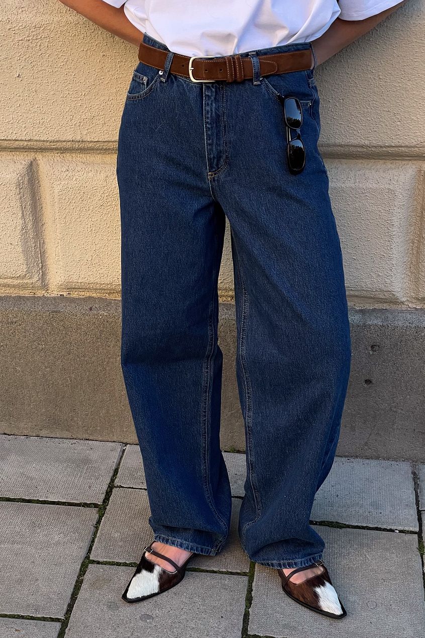 Women Loose Low Waist Long Jeans – Baggy Wide Leg Low-Rise Denim for Pakistan | PRINDA