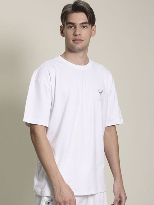Unisex White Pride Typography Printed Pure Cotton Oversized T-Shirt in Pakistan | PRINDA