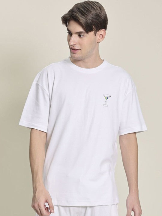 Unisex White Pride Typography Printed Pure Cotton Oversized T-Shirt in Pakistan | PRINDA