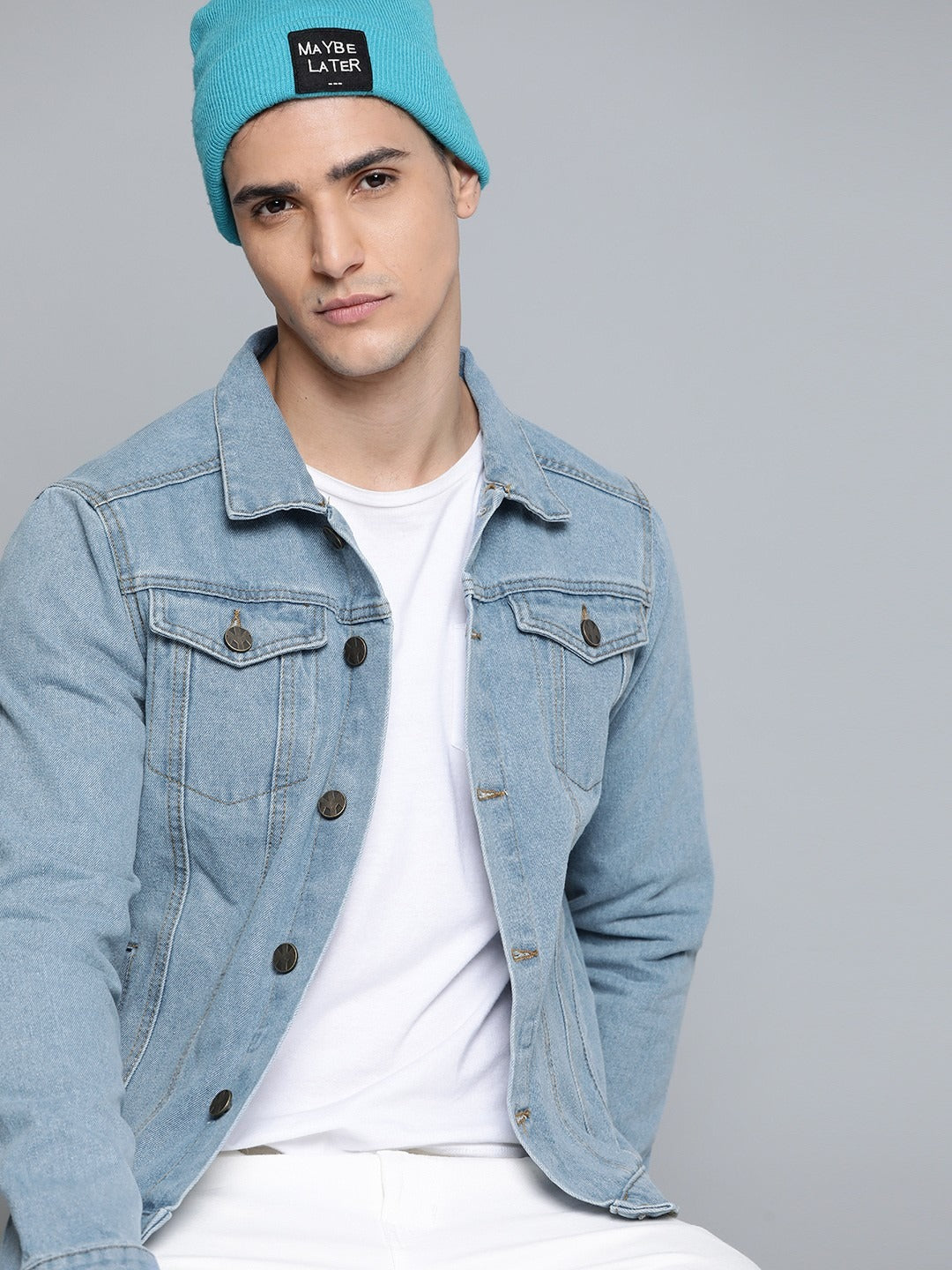 Men Blue Cotton Denim Jacket – Breathable, Stylish Outerwear for All Pakistani Seasons | PARINDA