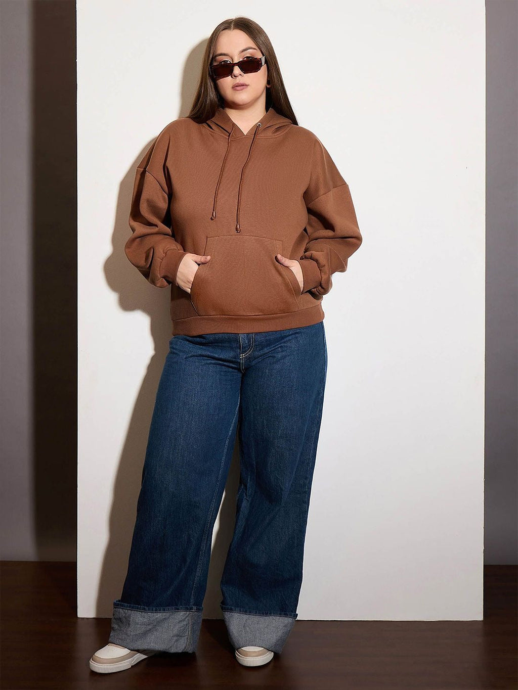 Women’s Hooded Hoodie — Cozy Brushed Fleece Pullover with Kangaroo Pocket | PRINDA Pakistan