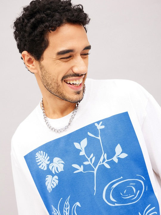 Unisex White Typography Printed Pure Cotton Oversized T-Shirt in Pakistan – Trendy Streetwear by PRINDA