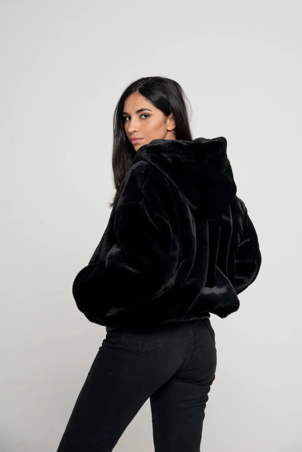 PRINDA Black Reversible Women Leather Jacket