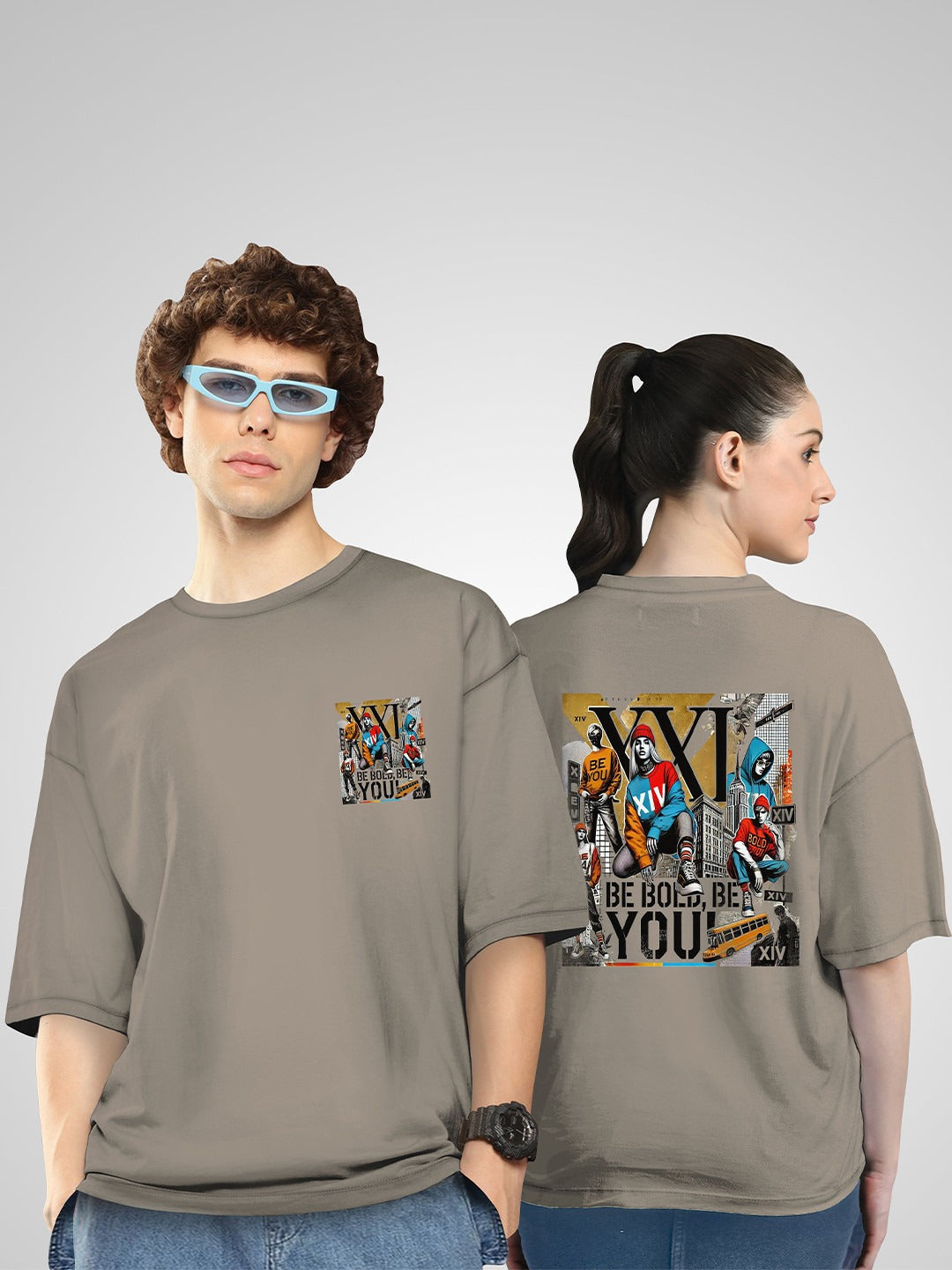 Unisex Twistform Twinny Zone Pack of 2 GoodBad Printed Cotton Oversized T-Shirts in Pakistan | PRINDA