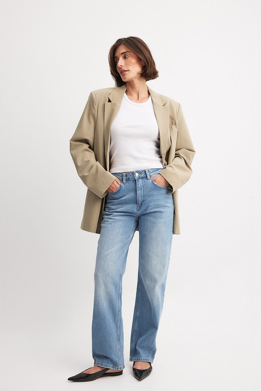 Women Straight High Waist Jeans – Classic High-Rise Straight Leg Denim for Pakistani Women | PRINDA