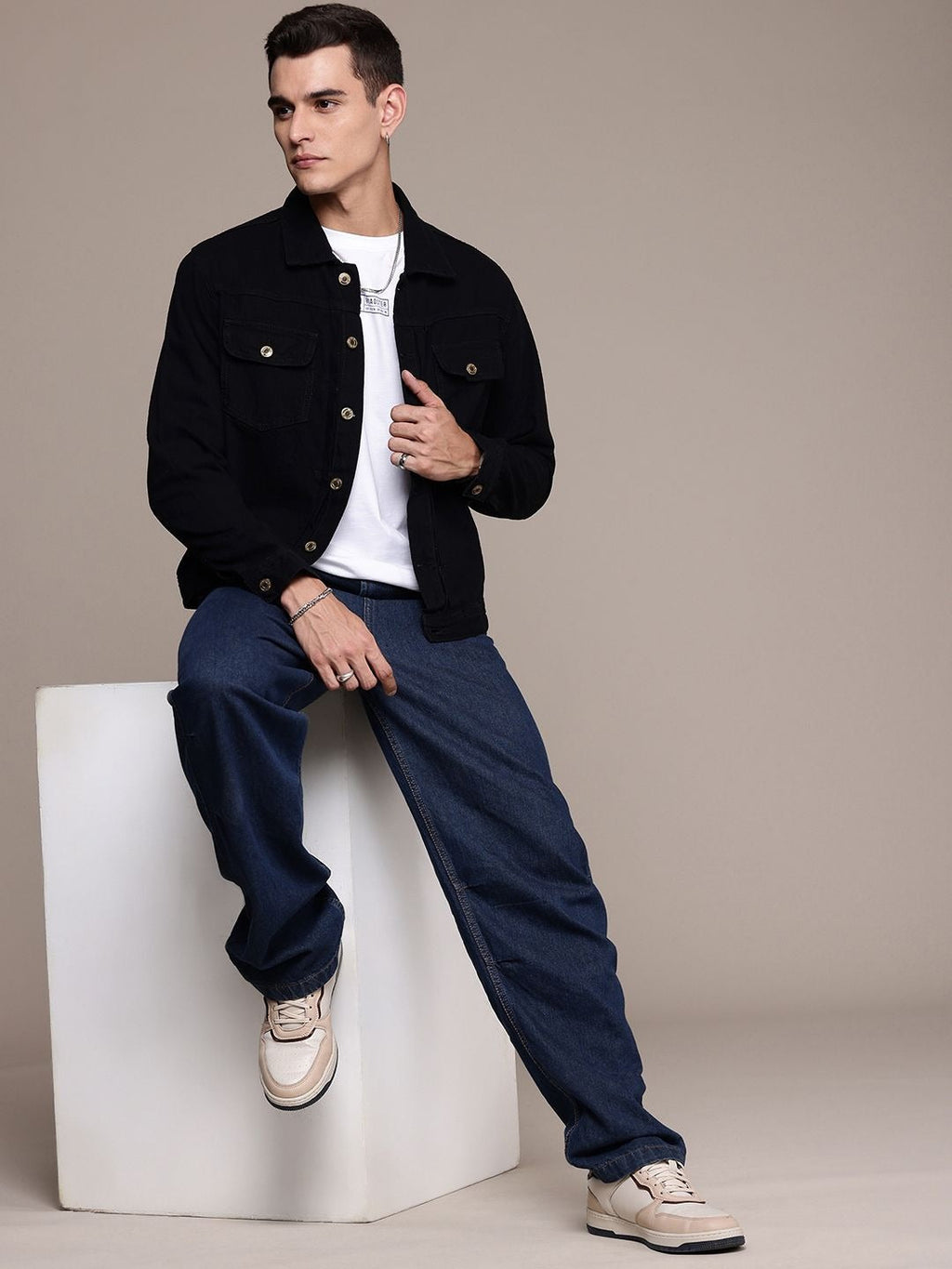 The Life Co. Pure Cotton Denim Jacket – Premium Lightweight Jacket for Men in Pakistan | PARINDA