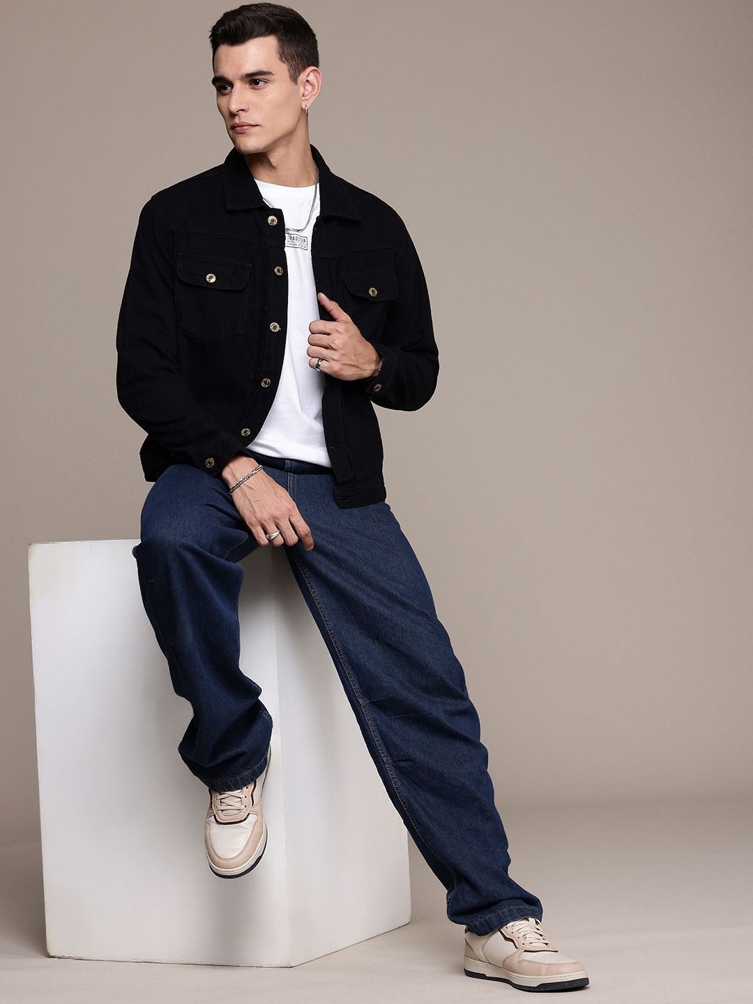 The Life Co. Pure Cotton Denim Jacket – Premium Lightweight Jacket for Men in Pakistan | PARINDA