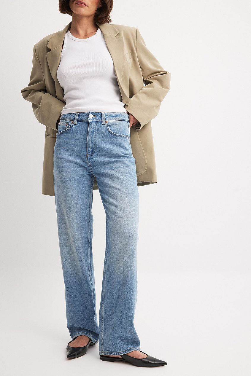 Women Straight High Waist Jeans – Classic High-Rise Straight Leg Denim for Pakistani Women | PRINDA