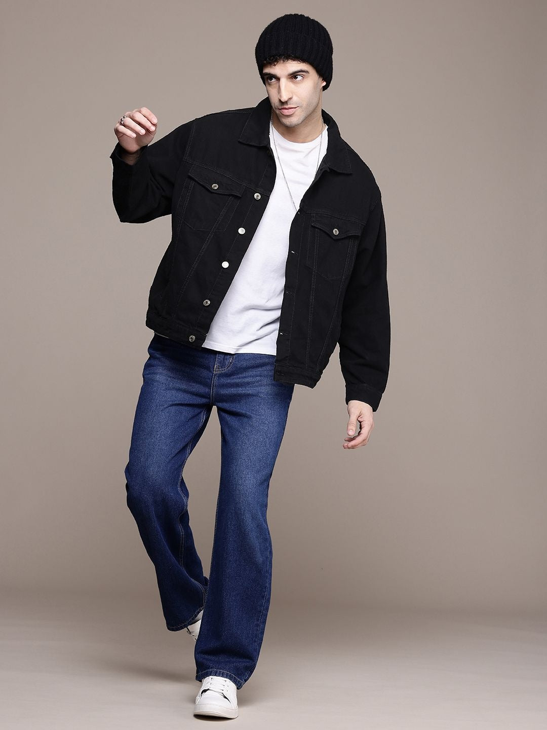 The Life Co. Oversized Trucker Pure Cotton Denim Jacket – Stylish Streetwear for Men in Pakistan | PARINDA