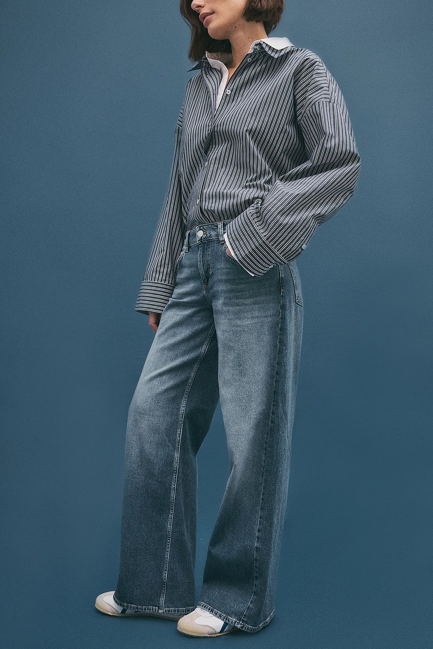 Women Low Waist Wide Leg Denim – Low-Rise Wide Leg Baggy Jeans for Pakistani Streetwear | PRINDA