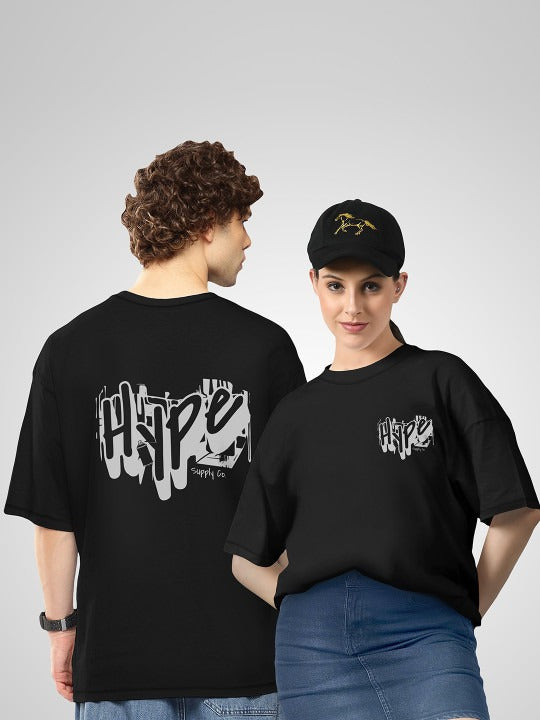 Unisex Twistform Twinny Zone Pack Of 2 HYPE Printed Cotton Oversized T-Shirts – Trendy Streetwear for Men & Women in Pakistan | PRINDA