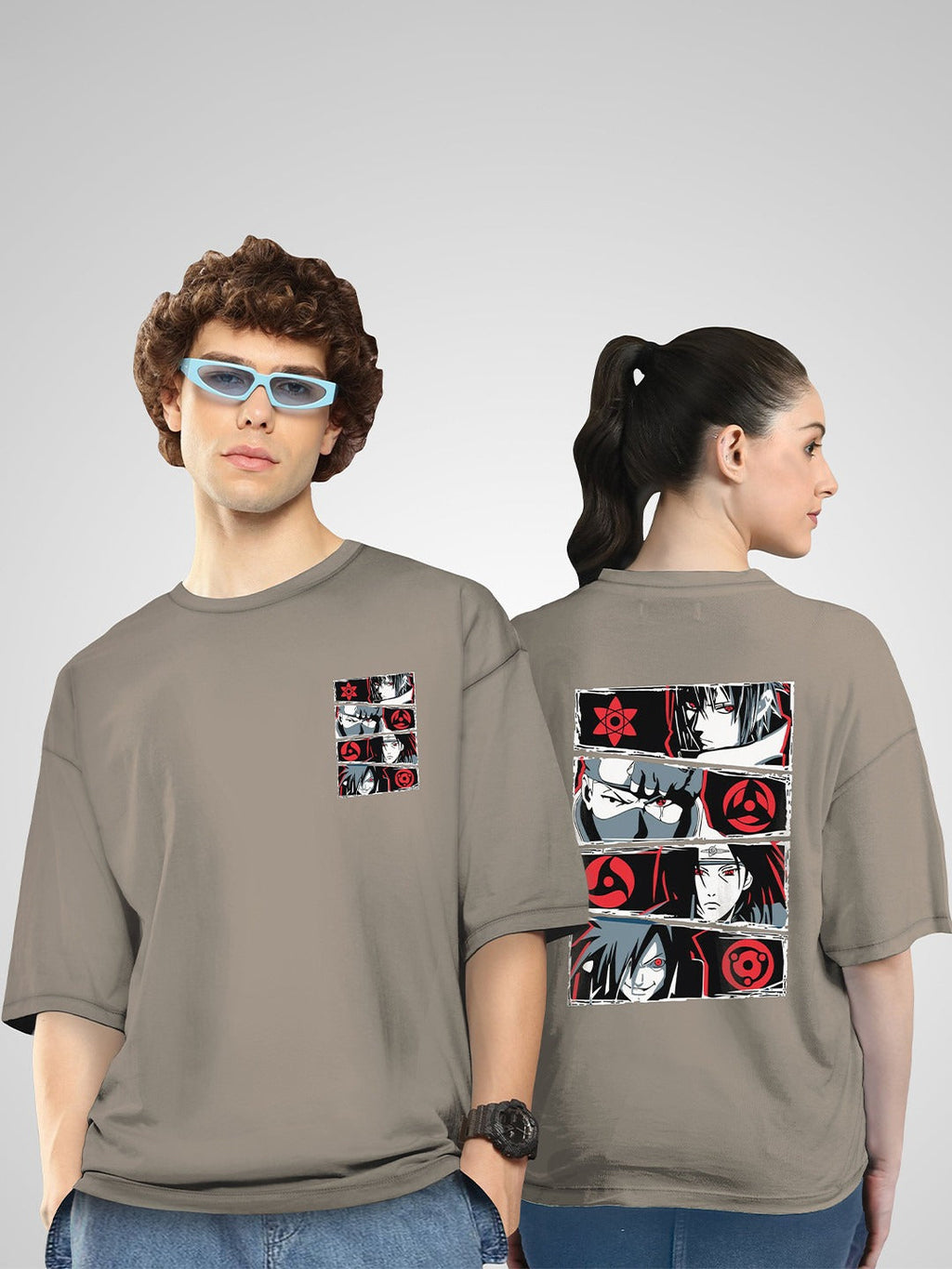 Unisex Twistform Twinny Zone Pack of 2 Anime4 Printed Cotton Oversized T-Shirts – Trendy Anime Graphic Tees in Pakistan | PRINDA