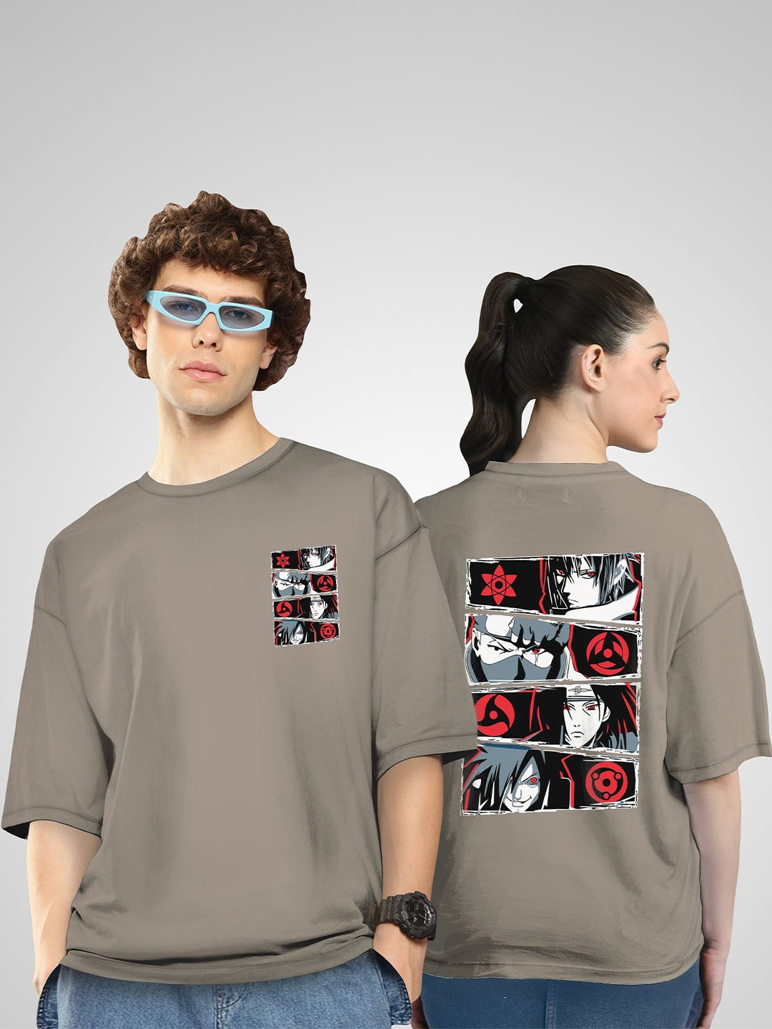 Unisex Twistform Twinny Zone Pack of 2 Anime4 Printed Cotton Oversized T-Shirts – Trendy Anime Graphic Tees in Pakistan | PRINDA