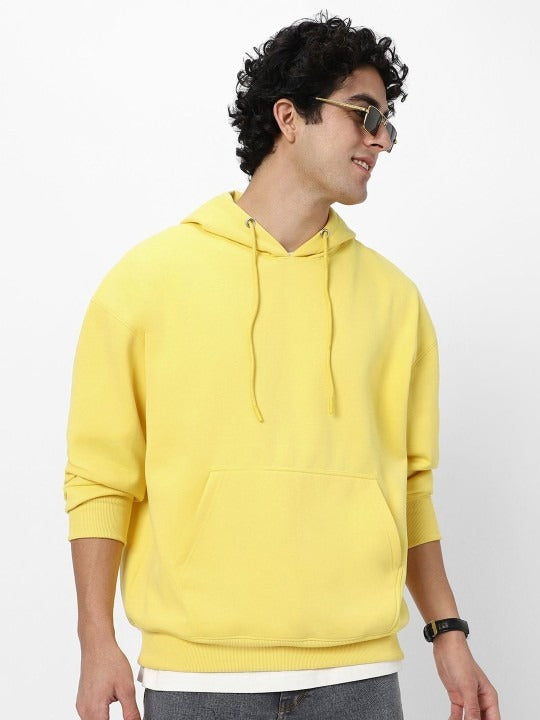 Men’s Cotton Solid Oversized Hooded Sweatshirt – Casual Winter Hoodie for Men in Pakistan | PRINDA