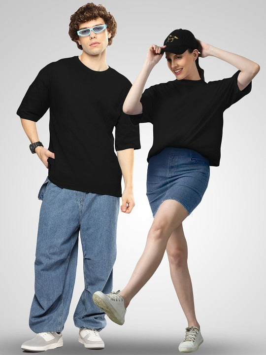 Unisex Twistform Twinny Zone Pack of 2 Solid Cotton Oversized T-Shirts – Premium Unisex Streetwear in Pakistan | PRINDA
