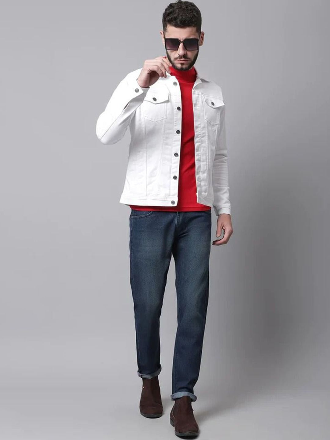Men Running Denim Jacket by PARINDA – Lightweight, Breathable Street Style for Active Pakistani Lifestyles