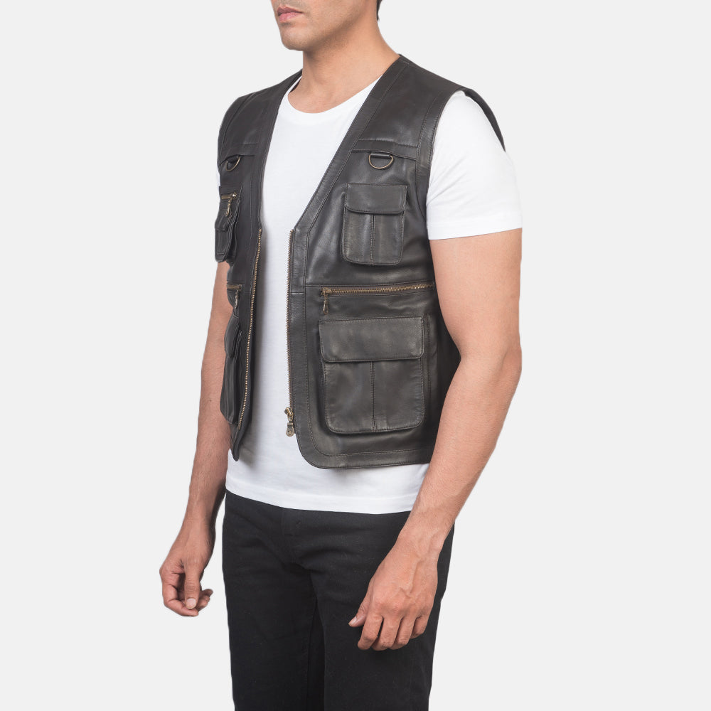 PRINDA Safari Brown Premium Leather Vest