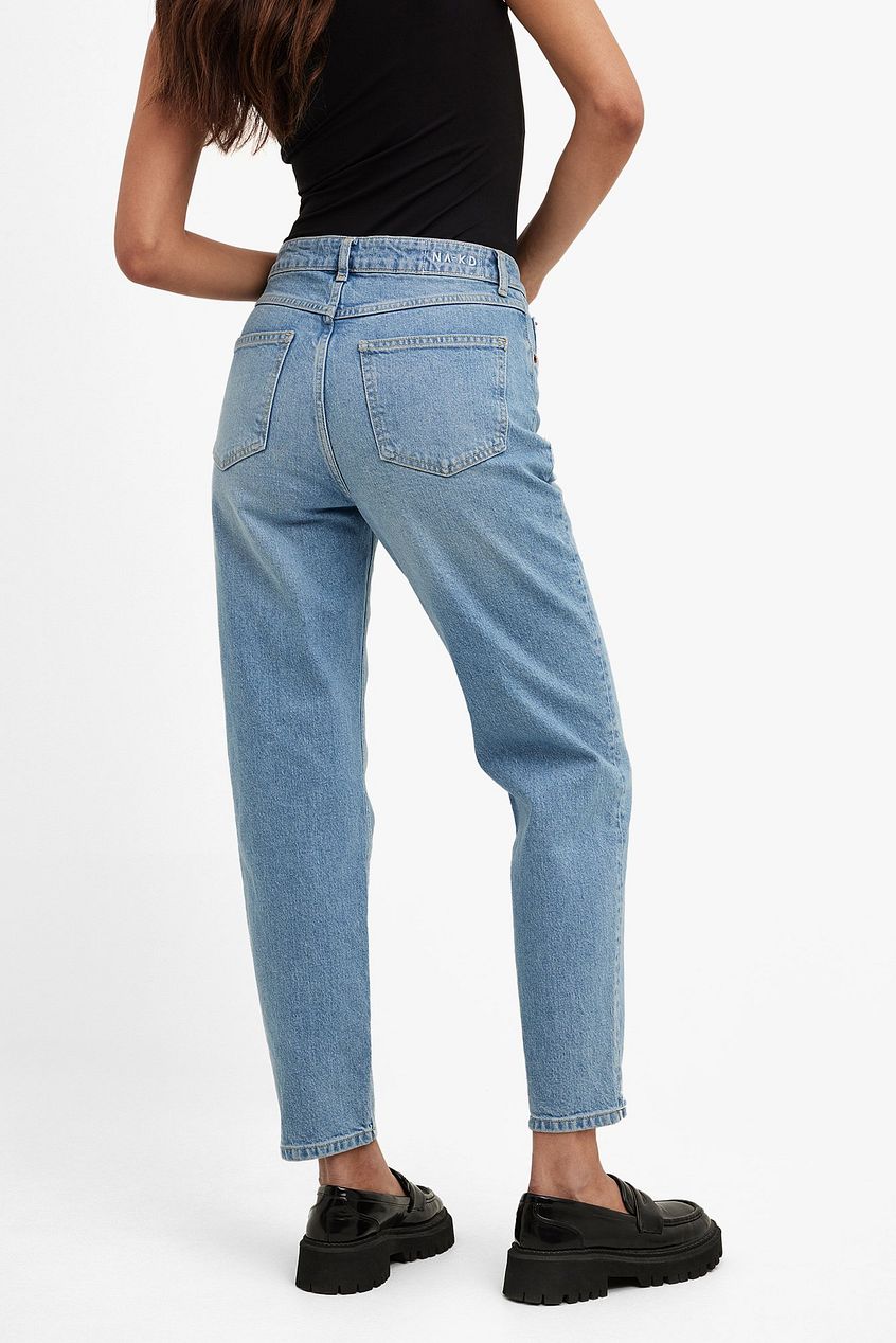 Women Mom High Waist Jeans – Comfortable High-Rise Retro Fit for Pakistan | PRINDA