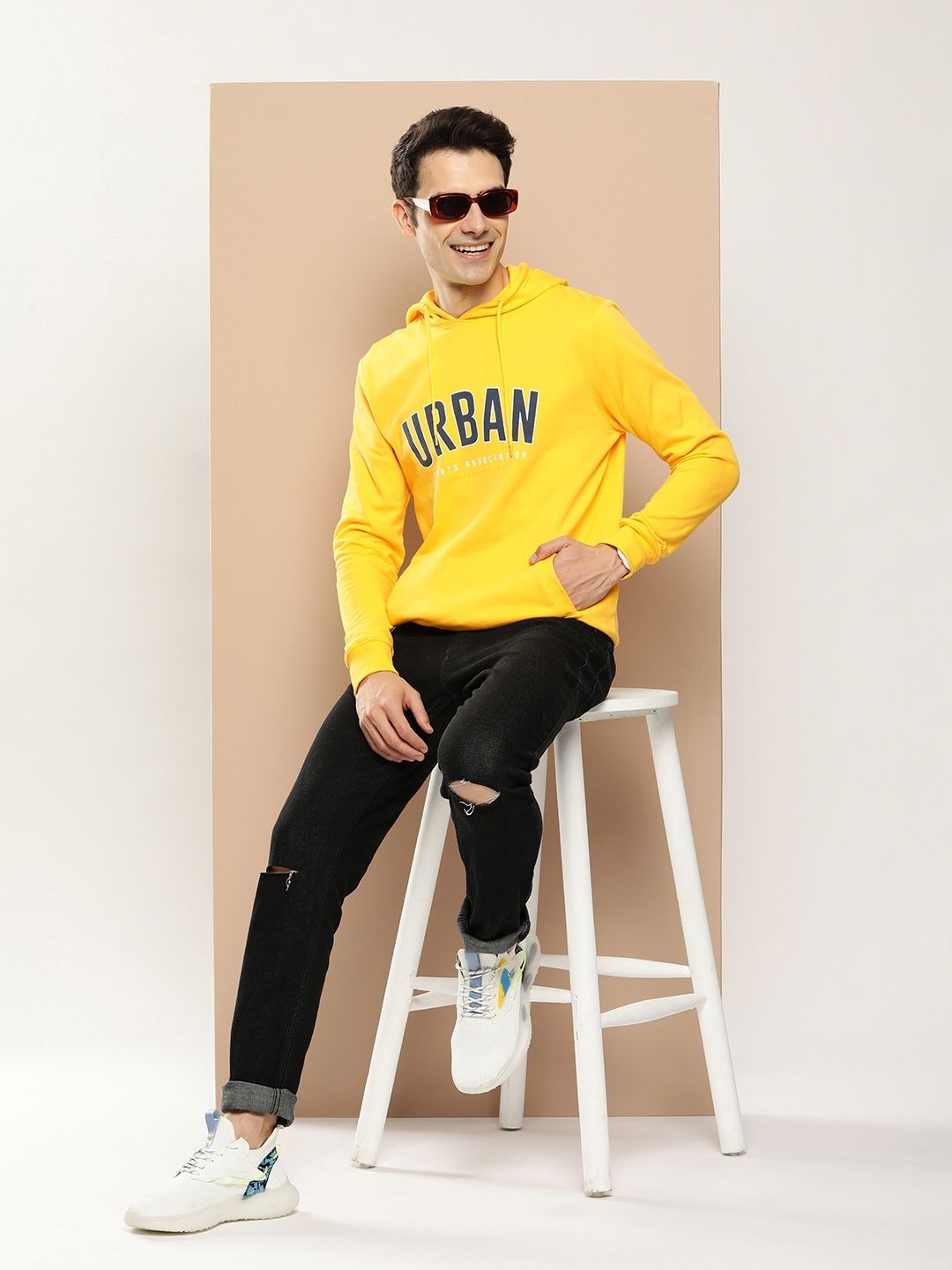 Pure Cotton Typography Printed Hooded Sweatshirt – Stylish Hoodie for Men in Pakistan | PRINDA