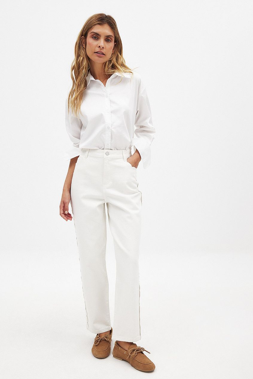 Women Cropped Scallop Detail Denim Jeans – Feminine Scallop Hem, Trendy Cropped Fit | PRINDA